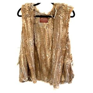 525 America Fur Vest With Hood